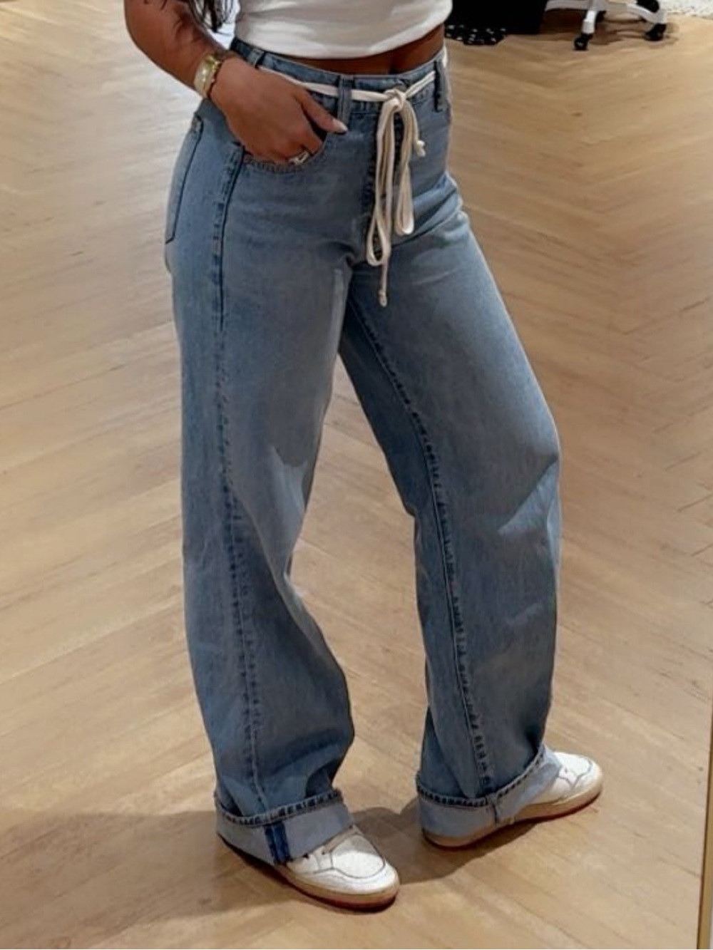 Aritzia Tie Waist Jeans